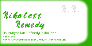 nikolett nemedy business card